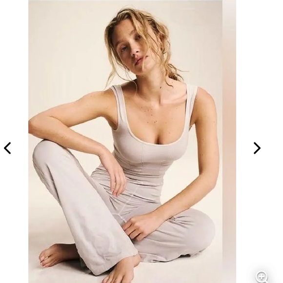 Free People Movement Good Karma Flared Onesie Iced Grey XS/S - Picture 3 of 9